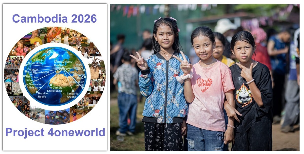 Das Hilfsprojekt “Project 4oneworld” spendiert Chibodia ein Kinderfest in Oudong